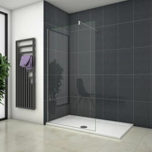 Inloopdouche-douchewand-walk in 8mm NANO EasyClean veiligheidsglas,80x200cm+F-vorm: 90 Stabilisatiestang,glanzend chroom profiel Inloopdouche-douchewand-walk in 8mm NANO EasyClean veiligheidsglas,80x200cm+F-vorm: 90 Stabilisatiestang,glanzend chroom profiel