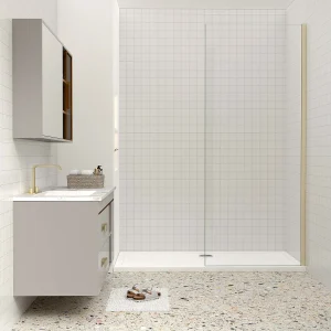 Inloopdouche-douchewand-walk in 90×200 cm, 10mm NANO EasyClean veiligheidsglas,gouden profiel Inloopdouche-douchewand-walk in 90×200 cm, 10mm NANO EasyClean veiligheidsglas,gouden profiel