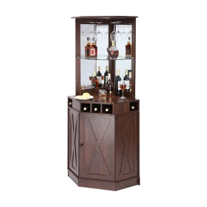 Industriële Barkast SucceBuy , met Houder voor Likeurglazen en Glazen, Freestanding Wooden Coffee Bar Cabinet for Living Room, Home Bar Industriële Barkast SucceBuy , met Houder voor Likeurglazen en Glazen, Freestanding Wooden Coffee Bar Cabinet for Living Room, Home Bar