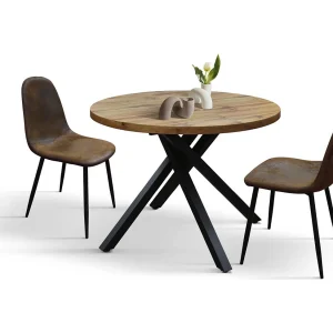 Holztisch, Oberfläche rustikale Eiche, ausziehbar 140 x 80 cm – 180 x 80 cm – ZAGABRIA