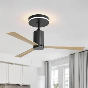 Inbouwplafondventilator – 3 ABS-bladen – met LED-verlichting en afstandsbediening – voor slaapkamer en woonkamer