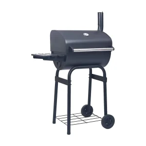 Houtskoolbarbecue roker met onderschap zwart Houtskoolbarbecue roker met onderschap zwart