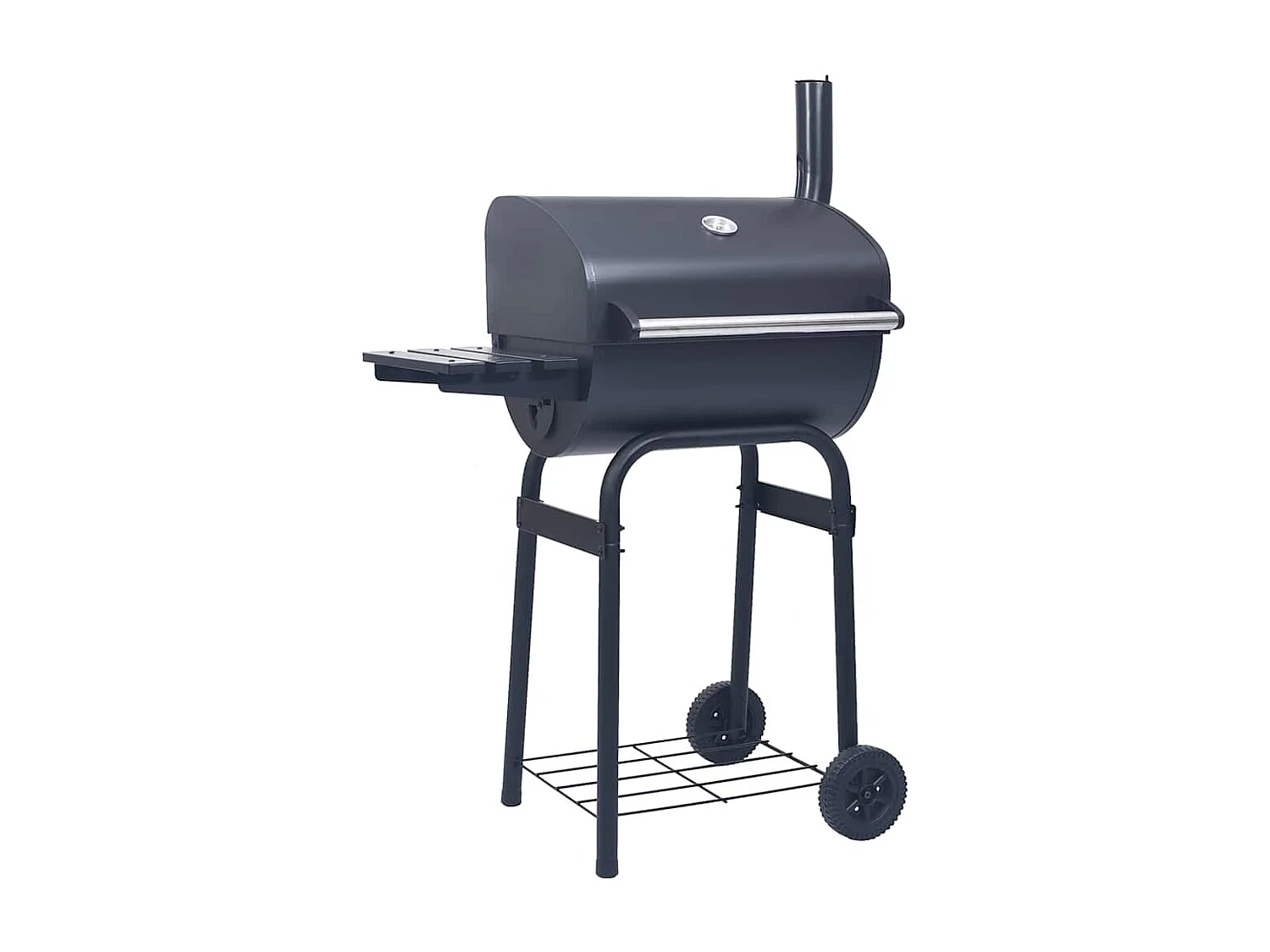 Houtskoolbarbecue roker met onderschap zwart