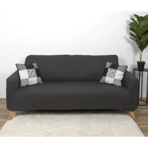 Grijze Rekbare Hoes voor 3-Zitsbank 230x80x85 cm van Wasbare Polyester