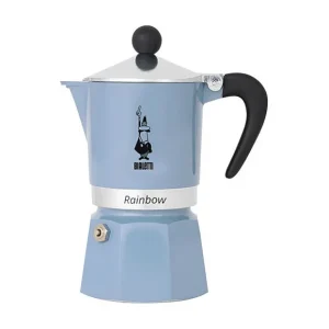 Italiaanse Koffiepot 6 Kopjes Azuurblauwe Regenboog Bialetti – Vrolijkheid en Kleuren van de Regenboog