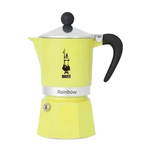Italiaanse Koffiepot 6 Kopjes Pastelgeel Bialetti Rainbow – Vrolijkheid en Kleuren van de Regenboog