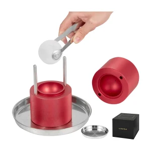 Ijsmaken Machine SucceBuy 60 mm, Ijspers Kogelvormen in Rond Aluminium voor Whisky, Rood