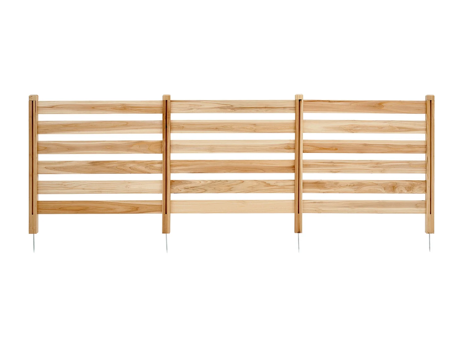 Houten Privacyhek SucceBuy, 3 Panelen, 91,4 x 91,4 cm voor Airconditioning, van Massief Natuurlijk Hout en Stevige Metalen Palen