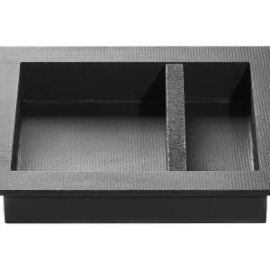 Inbouwnis voor Badkamer SucceBuy, 10,16 x 40,64 x 50,8 cm, Moderne Wandplanken, Opbergruimte voor Zeep/Shampoo, Zwart