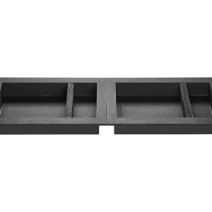 Inbouwnis voor Badkamer SucceBuy, 40,6 x 61 cm + 40,6 x 61 cm, Moderne Wandplanken, Opbergruimte voor Zeep/Shampoo, Zwart
