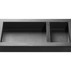 Inbouwnis voor Badkamer SucceBuy, 10,16 x 40,64 x 71,12 cm, Moderne Wandplanken, Opbergruimte voor Zeep/Shampoo, Zwart