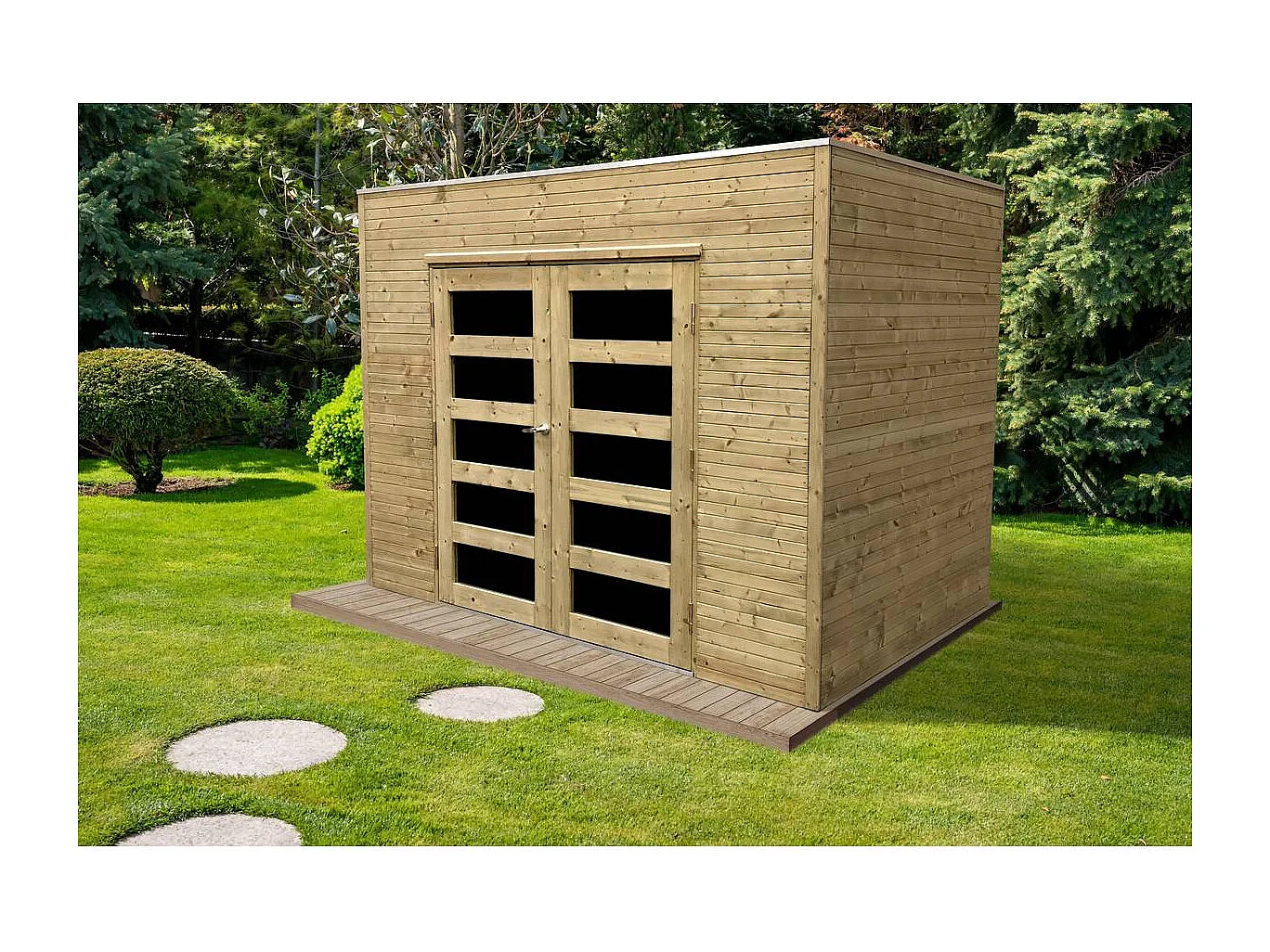 Tuinhuis Solid Capri - 5.37 m² - 2988x1988 cm
