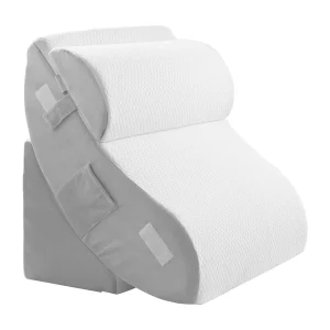 Ingeklapt Bedkussen SucceBuy, Instelbaar Orthopedisch Driehoekig Kussen, Schaumgevuld, Wasbare Hoes, Rugsteun, Verlichting van Zuurterugstroming, Wit/Grijs Ingeklapt Bedkussen SucceBuy, Instelbaar Orthopedisch Driehoekig Kussen, Schaumgevuld, Wasbare Hoes, Rugsteun, Verlichting van Zuurterugstroming, Wit/Grijs