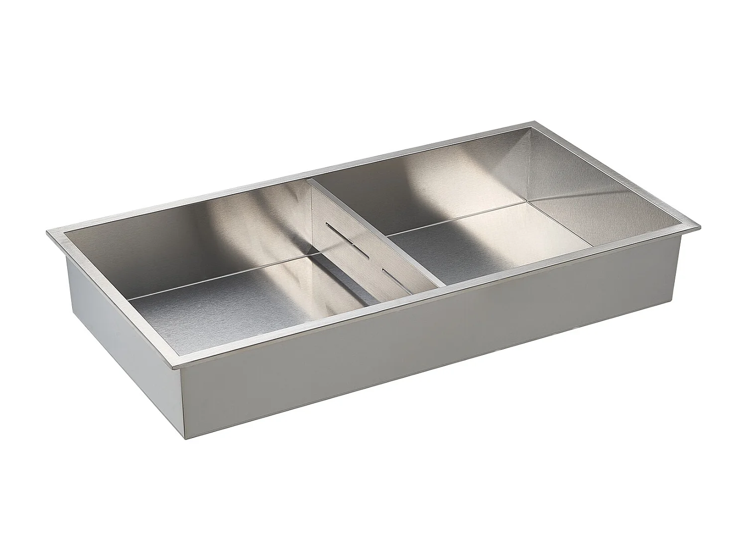 Inbouwdouchenis SucceBuy, 10,2 x 33 x 63,5 cm, Roestvrijstalen Wandnis met Twee Niveaus, Moderne Waterdichte Badkamerplank, Zilverkleurig