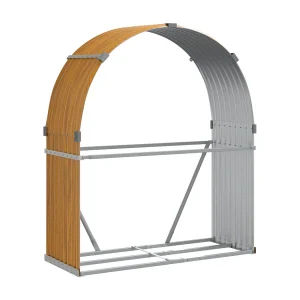 Jilles Haardhoutopslag 120x45x140 cm gegalvaniseerd staal houtlook Jilles Haardhoutopslag 120x45x140 cm gegalvaniseerd staal houtlook
