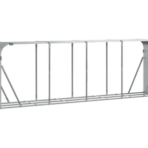 Jilles  Haardhoutopslag 300x45x100 cm gegalvaniseerd staal zilverkleur