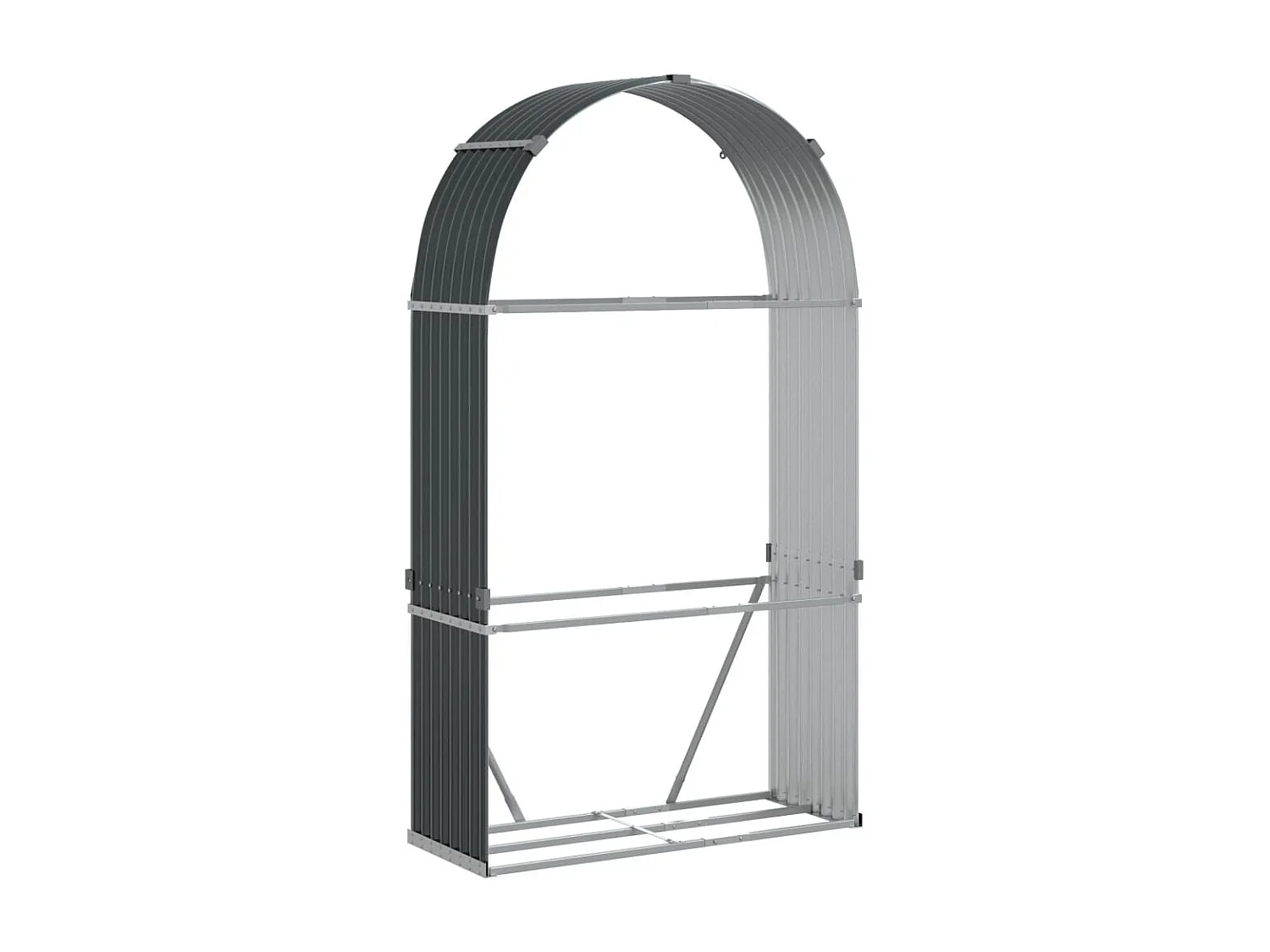 Jilles Haardhoutopslag 120x45x210 cm gegalvaniseerd staal antraciet