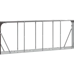Jilles  Haardhoutopslag 300x45x100 cm gegalvaniseerd staal bruin