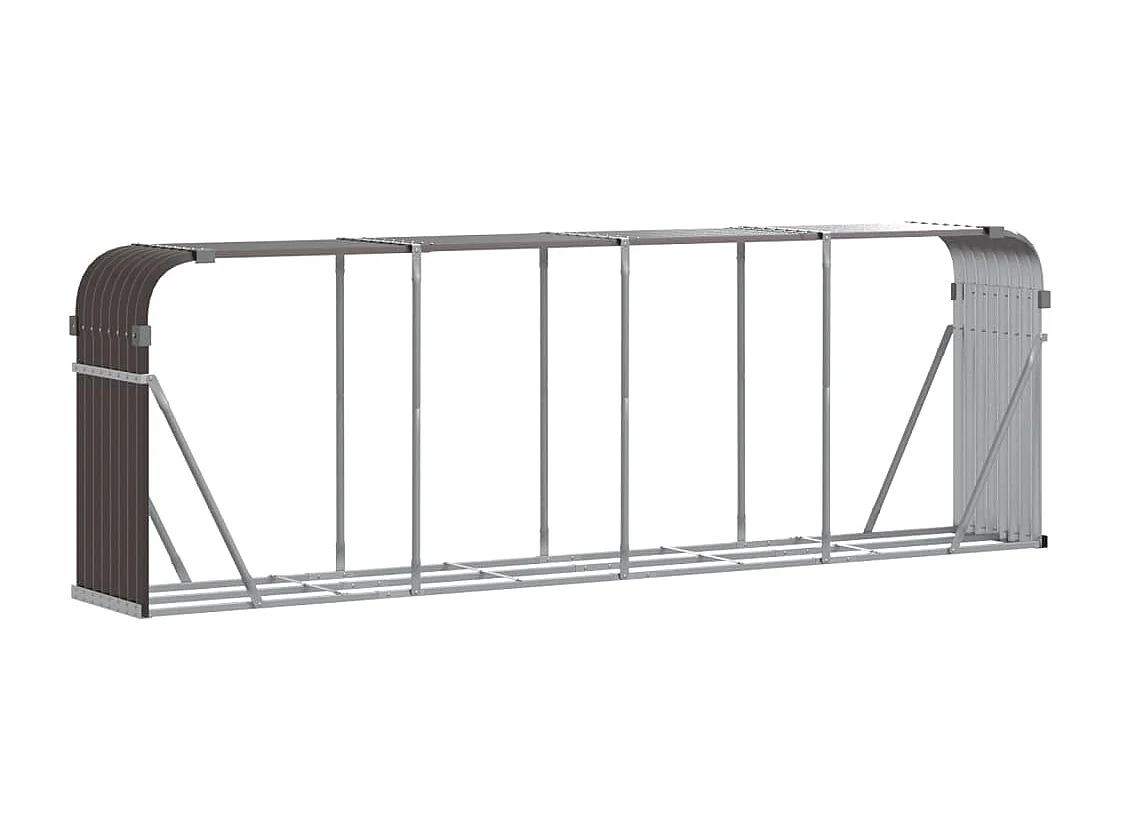 Jilles Haardhoutopslag 300x45x100 cm gegalvaniseerd staal bruin