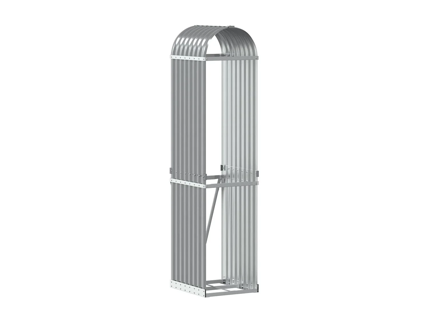 Jilles Haardhoutopslag 40x45x170 cm gegalvaniseerd staal lichtgrijs
