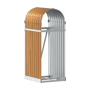 Jilles  Haardhoutopslag 40x45x100 cm gegalvaniseerd staal houtlook