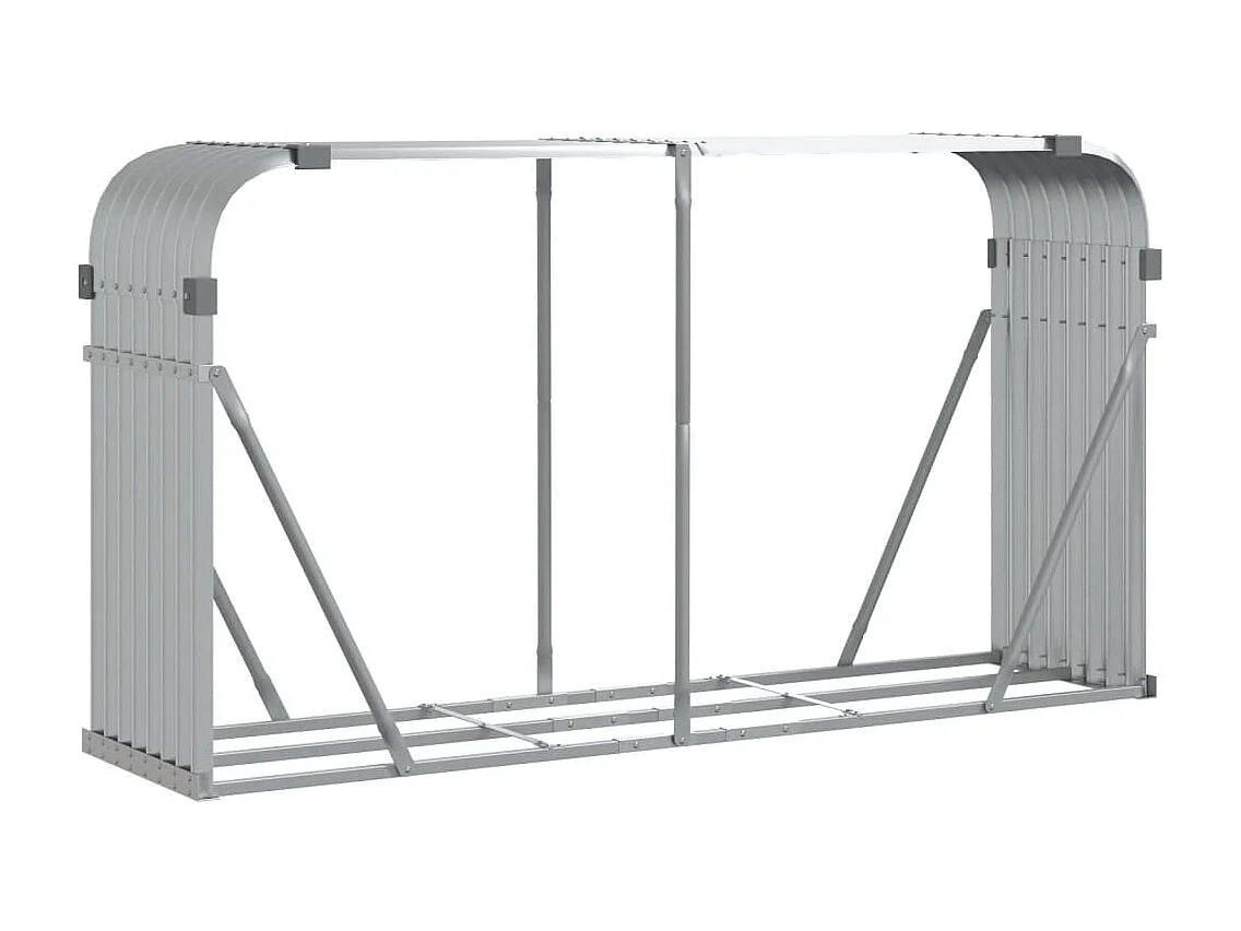 Jilles Haardhoutopslag 180x45x100 cm gegalvaniseerd staal zilverkleur
