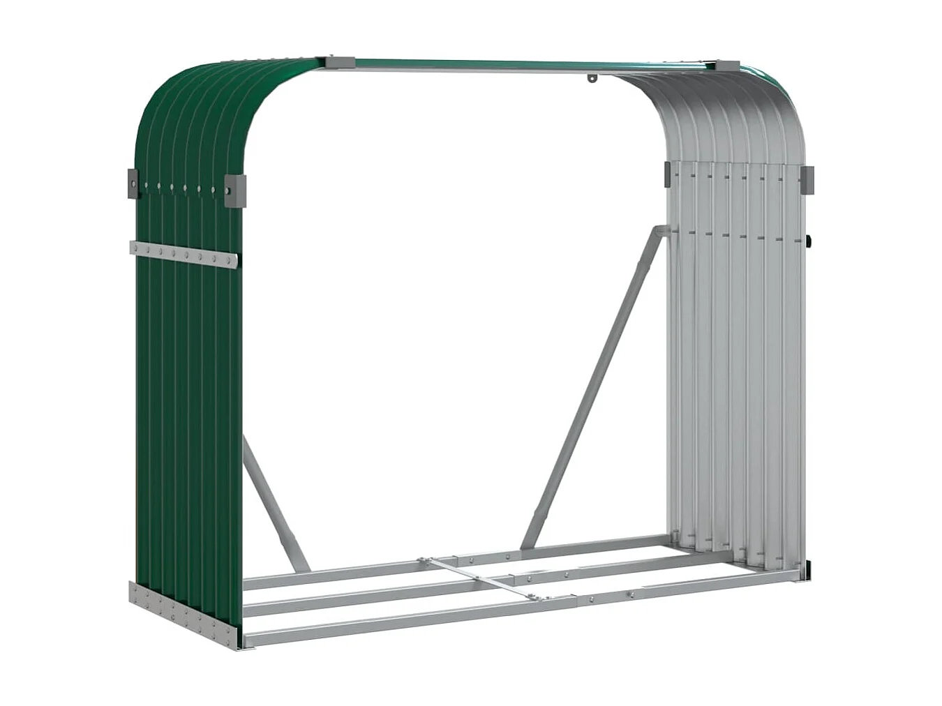 Jilles Haardhoutopslag 120x45x100 cm gegalvaniseerd staal groen