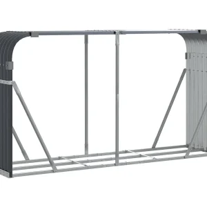 Jilles  Haardhoutopslag 180x45x100 cm gegalvaniseerd staal antraciet