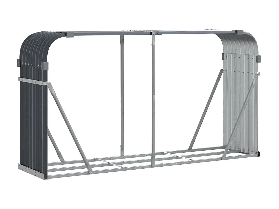 Jilles Haardhoutopslag 180x45x100 cm gegalvaniseerd staal antraciet