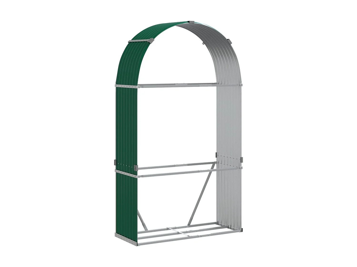 Jilles Haardhoutopslag 120x45x210 cm gegalvaniseerd staal groen