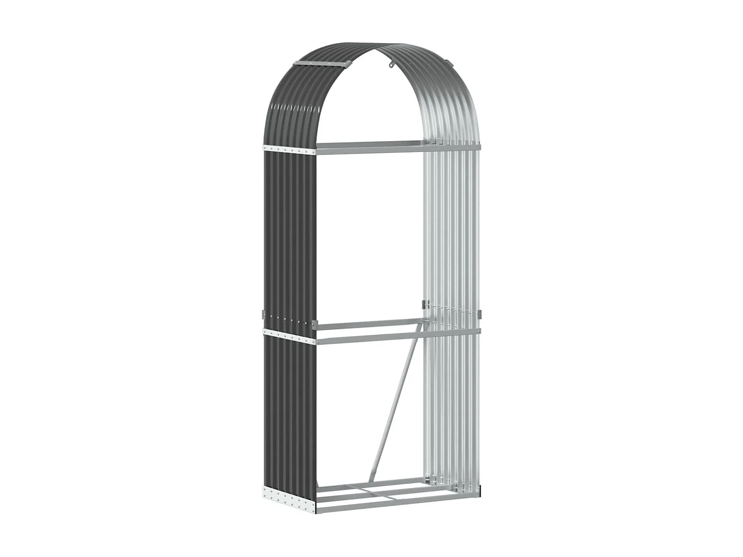 Jilles Haardhoutopslag 80x45x190 cm gegalvaniseerd staal antraciet