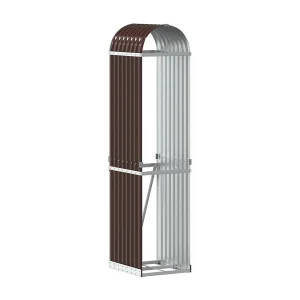 Jilles Haardhoutopslag 40x45x170 cm gegalvaniseerd staal bruin Jilles Haardhoutopslag 40x45x170 cm gegalvaniseerd staal bruin
