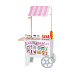 Ijscowagen voor Kinderen SucceBuy, Meer dan 20 Accessoires, Ijskraam, Fantasiespeelset, met IJshoorntje, Ijslolly, voor Peuters van 3-7 Jaar