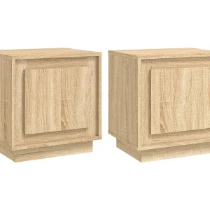 Jordy Nachtkastjes 2 st 44x35x45 cm bewerkt hout sonoma eikenkleurig Jordy Nachtkastjes 2 st 44x35x45 cm bewerkt hout sonoma eikenkleurig