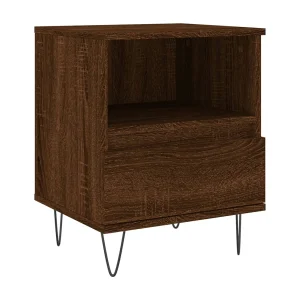 Hulst Nachtkastje 40x35x50 cm bewerkt hout bruin eikenkleur Hulst Nachtkastje 40x35x50 cm bewerkt hout bruin eikenkleur