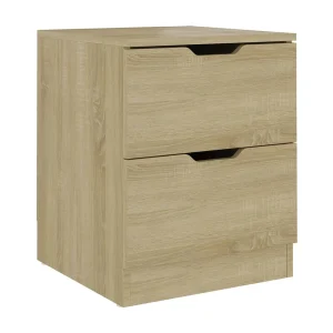 Jenae Nachtkastje 40x40x50 cm bewerkt hout sonoma eikenkleurig Jenae Nachtkastje 40x40x50 cm bewerkt hout sonoma eikenkleurig