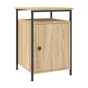Jalindra Nachtkastje 40x42x60 cm bewerkt hout sonoma eikenkleurig Jalindra Nachtkastje 40x42x60 cm bewerkt hout sonoma eikenkleurig