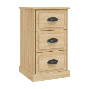 Inge Nachtkastje 39x39x67 cm bewerkt hout sonoma eikenkleurig Inge Nachtkastje 39x39x67 cm bewerkt hout sonoma eikenkleurig