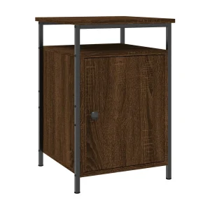 Jalindra Nachtkastje 40x42x60 cm bewerkt hout bruin eikenkleur Jalindra Nachtkastje 40x42x60 cm bewerkt hout bruin eikenkleur
