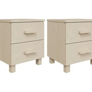 Iduna Nachtkastjes HAMAR 2 st 40x35x44,5 cm grenenhout honingbruin Iduna Nachtkastjes HAMAR 2 st 40x35x44,5 cm grenenhout honingbruin