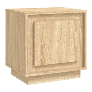Jordy Nachtkastje 44x35x45 cm bewerkt hout sonoma eikenkleurig Jordy Nachtkastje 44x35x45 cm bewerkt hout sonoma eikenkleurig