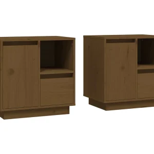 Hollidaysburg Nachtkastjes 2 st 50x34x50 cm massief grenenhout honingbruin Hollidaysburg Nachtkastjes 2 st 50x34x50 cm massief grenenhout honingbruin