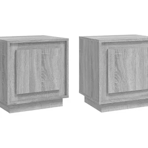 Jordy Nachtkastjes 2 st 44x35x45 cm bewerkt hout grijs sonoma eiken Jordy Nachtkastjes 2 st 44x35x45 cm bewerkt hout grijs sonoma eiken