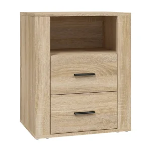 Josephine-Claire  Nachtkastje 50x36x60 cm bewerkt hout sonoma eikenkleurig