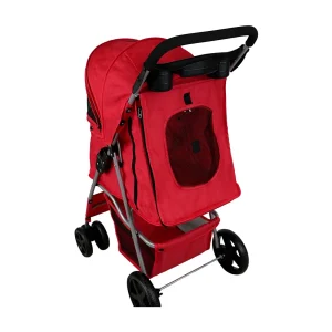 Hondenbuggy met Regenhoes – Rood