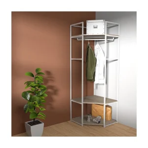 JUNE 70x200cm houten en metalen hoekkledingrek
