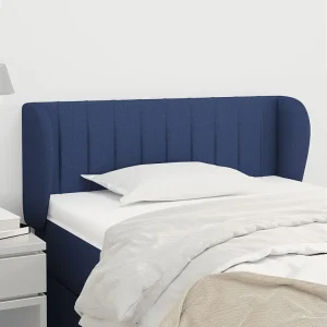 Hoofdbord | Hoofdeinde met randen 103x23x78/88 cm stof blauw Hoofdbord | Hoofdeinde met randen 103x23x78/88 cm stof blauw