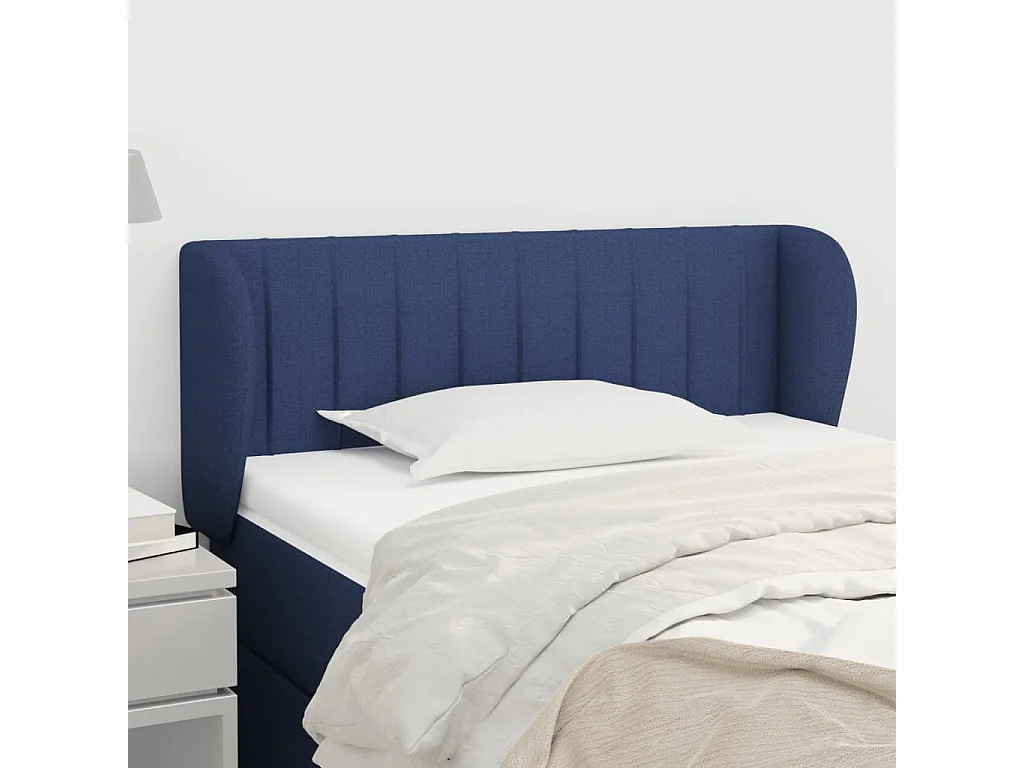 Hoofdbord | Hoofdeinde met randen 103x23x78/88 cm stof blauw