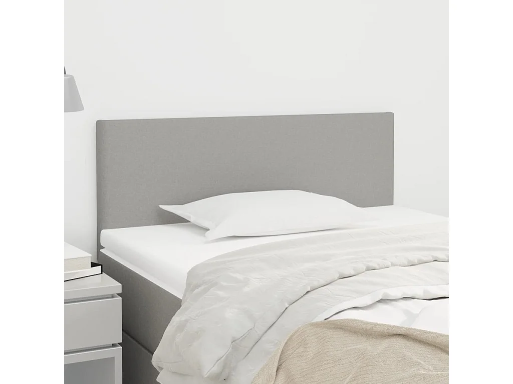 Hoofdbord | Hoofdeinde 90x5x78/88 cm stof lichtgrijs