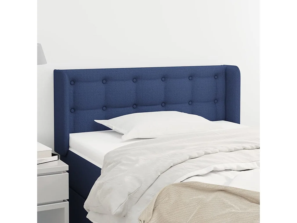 Hoofdbord | Hoofdeinde met randen 103x16x78/88 cm stof blauw